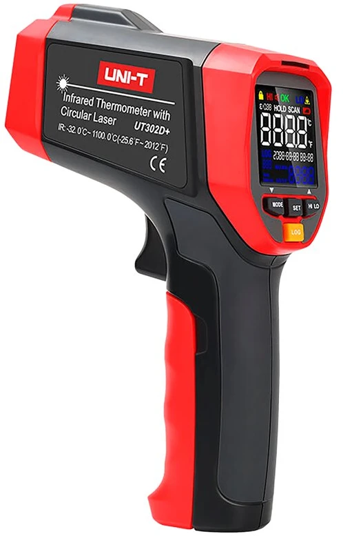 Infraraudonųjų spindulių termometras -32°C iki1100°C UT302D+ UNI-T