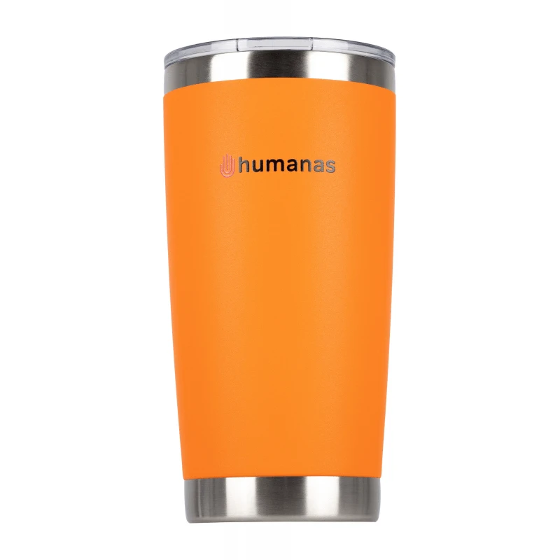 Termosas - Humanas Fluo 600 ml Nerūdijančio Plieno Neperšlampamas Oranžinis