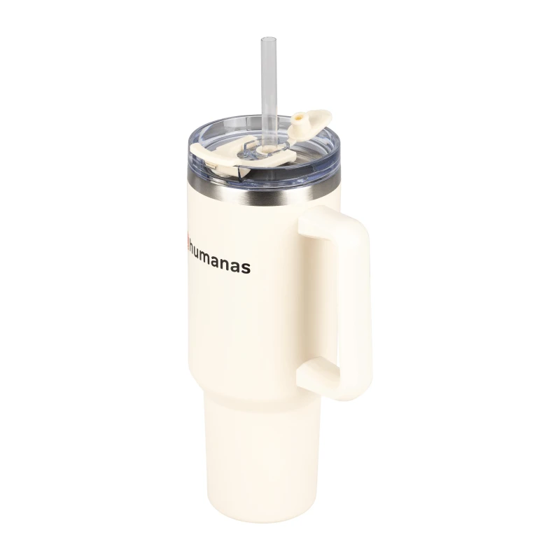Termosas - Humanas Viva 1200 ml Nerūdijančio Plieno Dvigubo Sienelės Smėlinis