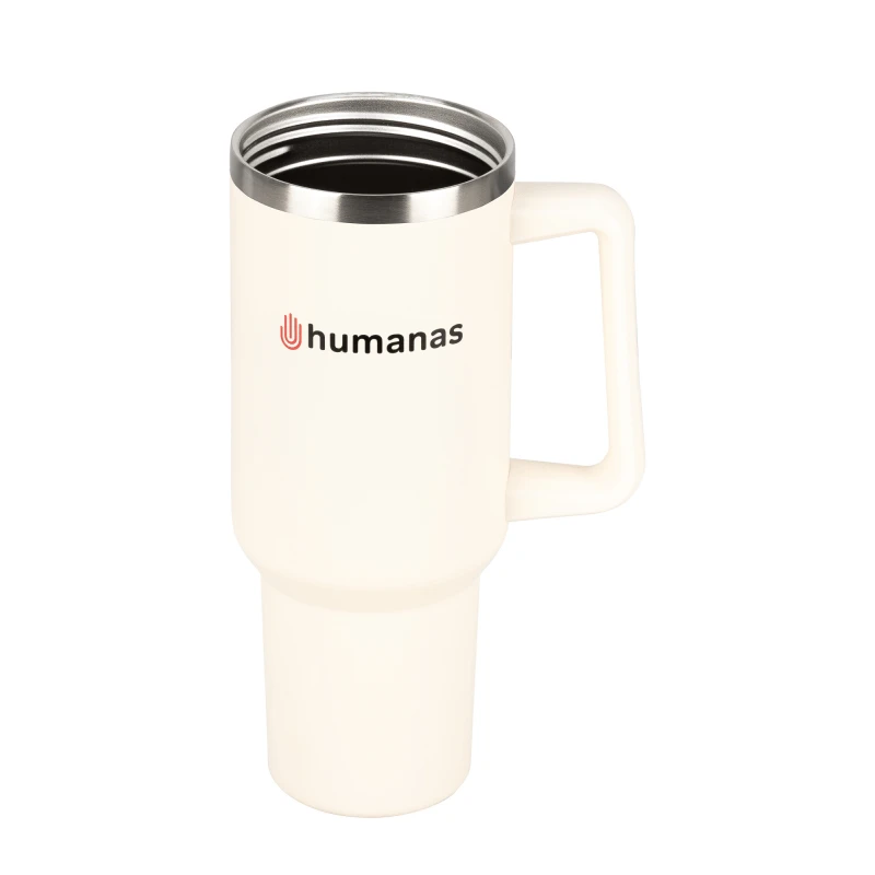 Termosas - Humanas Viva 1200 ml Nerūdijančio Plieno Dvigubo Sienelės Smėlinis
