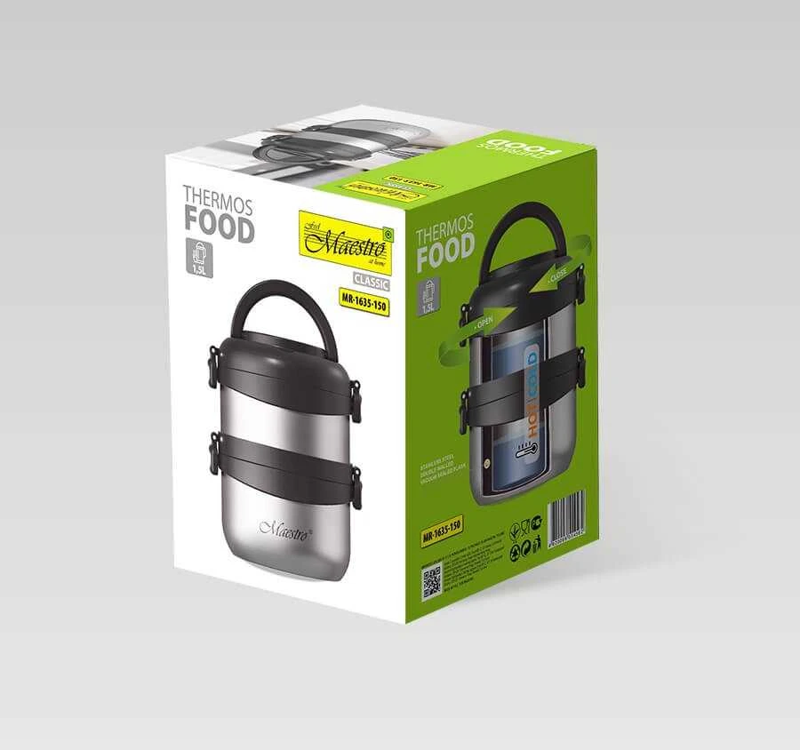Maestro MR-1635-150 Thermos juodas, steel