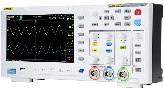 FNIRSI 1014D 2 viename osciloskopo signalų generatorius