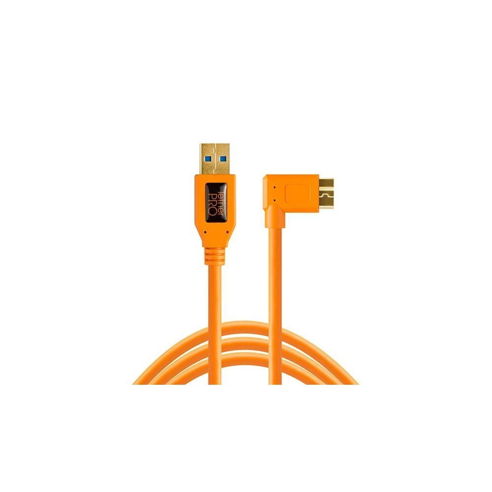USB kabelis - Tether Tools Pro USB 3.0 Micro-B 4.6m aukštos matomumo oranžinis