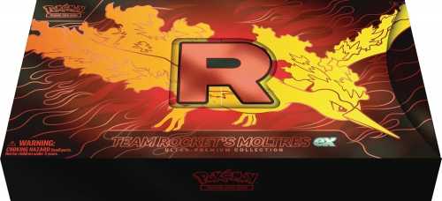 The Pokemon Company Žaislai, žaidimai ir kolekcionavimas - Pokémon TCG Team Rocket's Moltres ex Ultra-Premium Collection (3 foil promo kortelės, žaidimo kilimėlis, dėžutė kortoms, 18 booster pakelių)