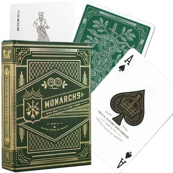Theory 11 Theory11 Monarchs Žaidimų Kortos (Žalios)