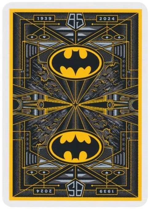 Theory 11 Kortų Žaidimas - Batman 85-ojo Jubiliejaus Kaladė 52 Kortos + 2 Džokeriai Juoda/Geltona/Sidabrinė
