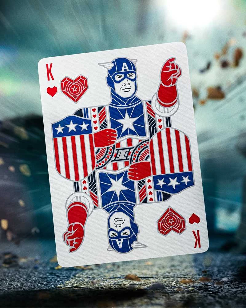 Theory 11 Marvel Kapitonas Amerika žaidimo kortos – premium, kolekcinės, pokeriui