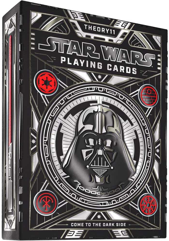 Theory 11 Kortų Žaidimas - Star Wars: Tamsos Pusė 54 Kortos Juoda Sidabrinė Raudona