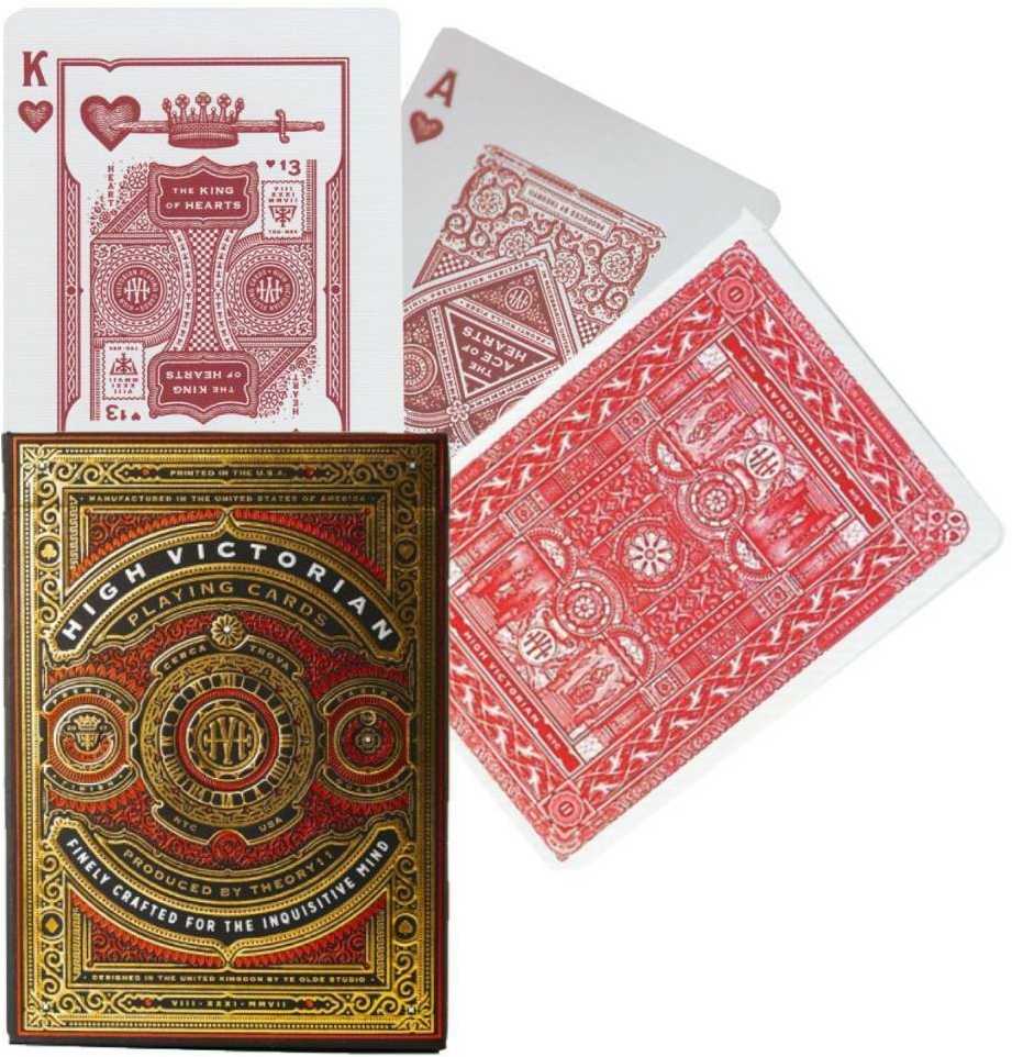 Theory 11 Žaidimų Kortos - Theory11 High Victorian 52 Kortos 2 Džokeriai Raudonos