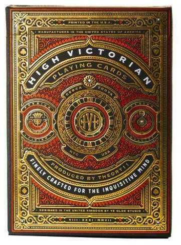 Theory 11 Žaidimų Kortos - Theory11 High Victorian 52 Kortos 2 Džokeriai Raudonos
