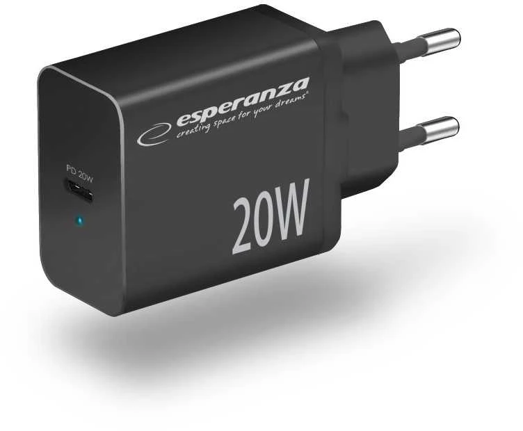 Tinklo Įkroviklis - Esperanza EZC104K 20W Juodas