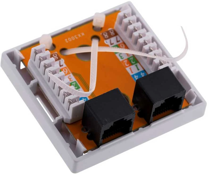 Tinklo Jungtis - Alantec GN011 Cat6 2-Port Balta