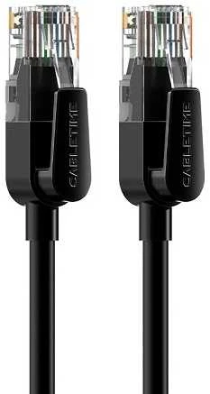 Cabletime Kabelis Cat6 UTP, 8m, juodas