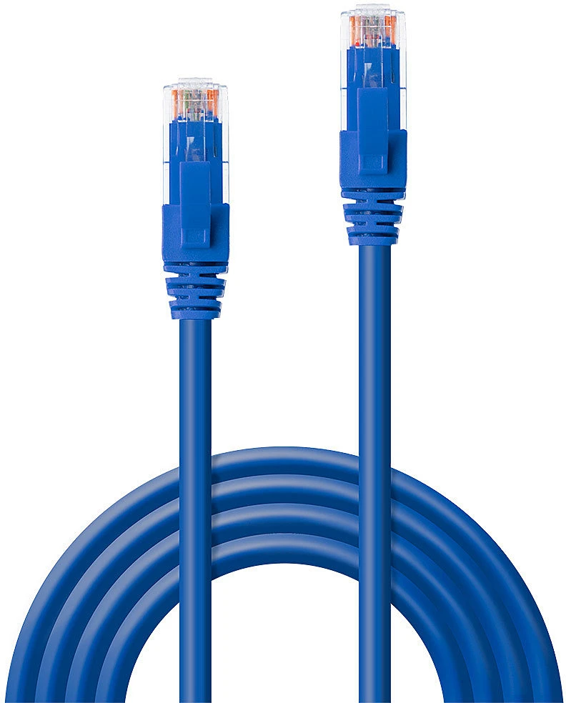 Tinklo kabelis - LINDY 7,5m Cat.6 U/UTP 250MHz varis 26AWG mėlynas