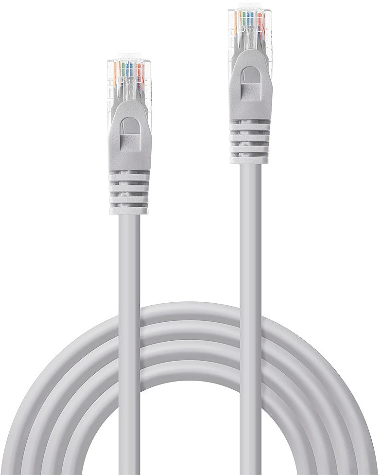 Tinklo Kabelis - LINDY Cat.6 U/UTP Tinklo Kabelis, RJ45, M/M, 250MHz, CCA, 0.5 m, Pilkas