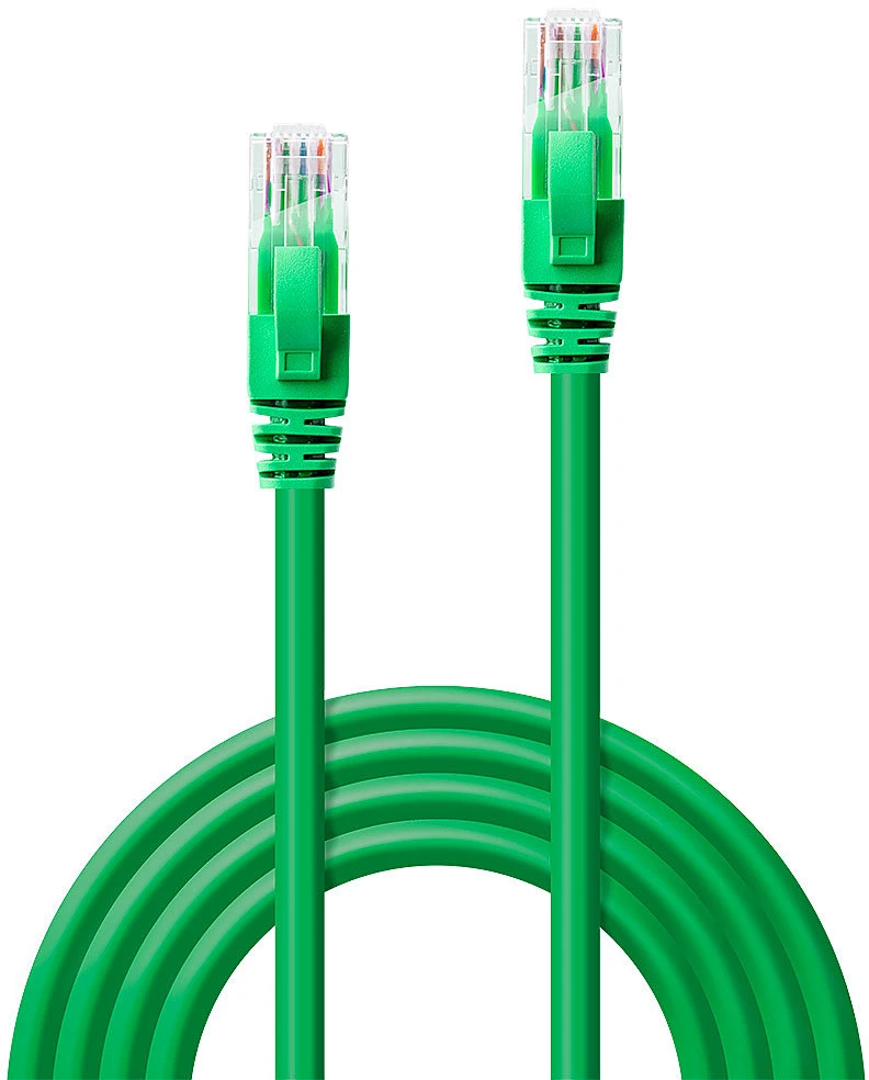 Tinklo Kabelis - LINDY Cat.6 U/UTP Tinklo Kabelis, RJ45, M/M, 250MHz, 0.3 m, Žalias
