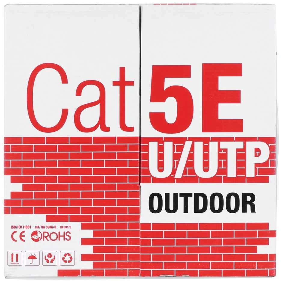 Tinklo Kabelis - Q-LANTEC KIU5OUTS305Q Cat5e 305 m Juodas