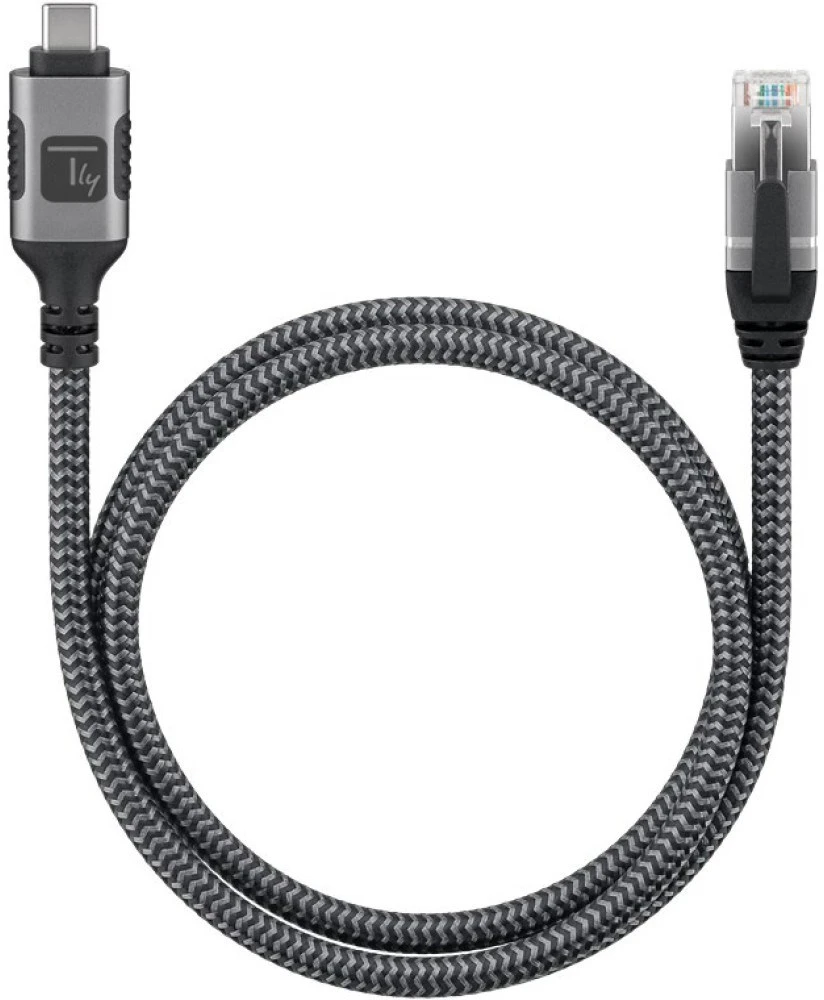 Techly ICOC U3C-RJ45-030 networking cable Sidabrinis, Juodas 3 m Cat6 F/UTP (FTP)