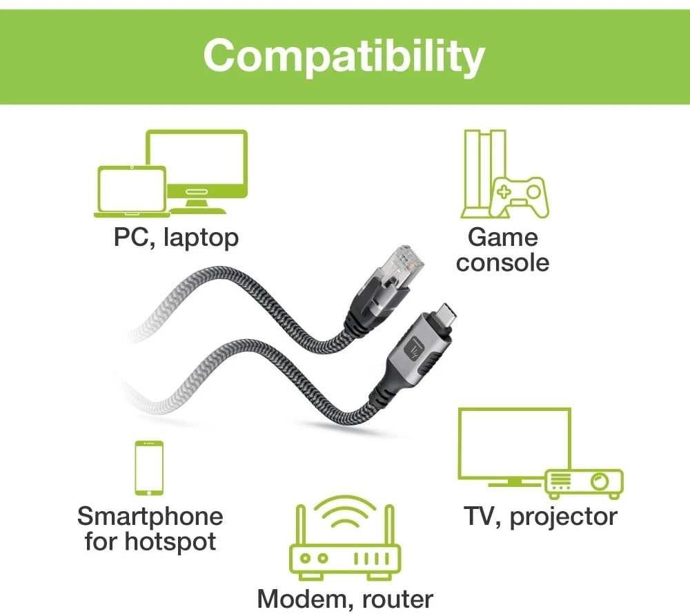 Techly ICOC U3C-RJ45-030 networking cable Sidabrinis, Juodas 3 m Cat6 F/UTP (FTP)