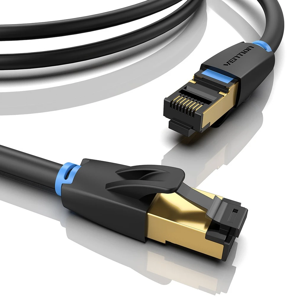 Tinklo kabelis cat.8 SFTP Vention IKABQ 20m Juodas