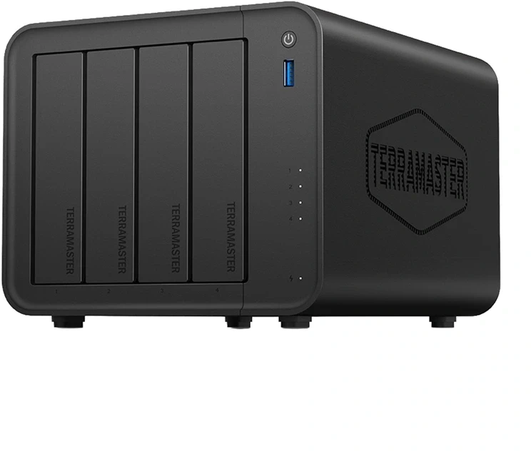 TERRAMASTER F4-425 NAS failų serveris: Intel N5095, 16 GB RAM, 4 lizdai