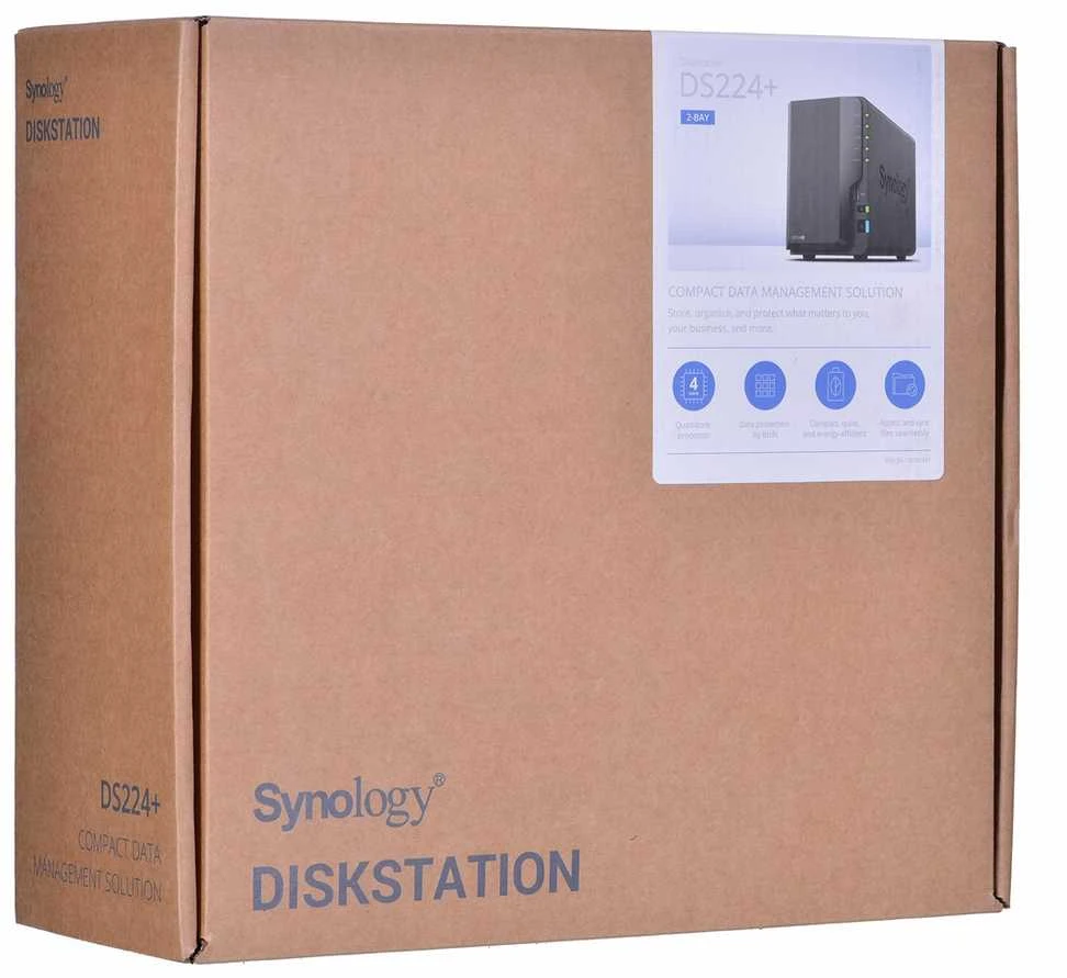 Serveris DS224+ SYNOLOGY NAS STORAGE TOWER 2BAY | Be HDD | Be RAM