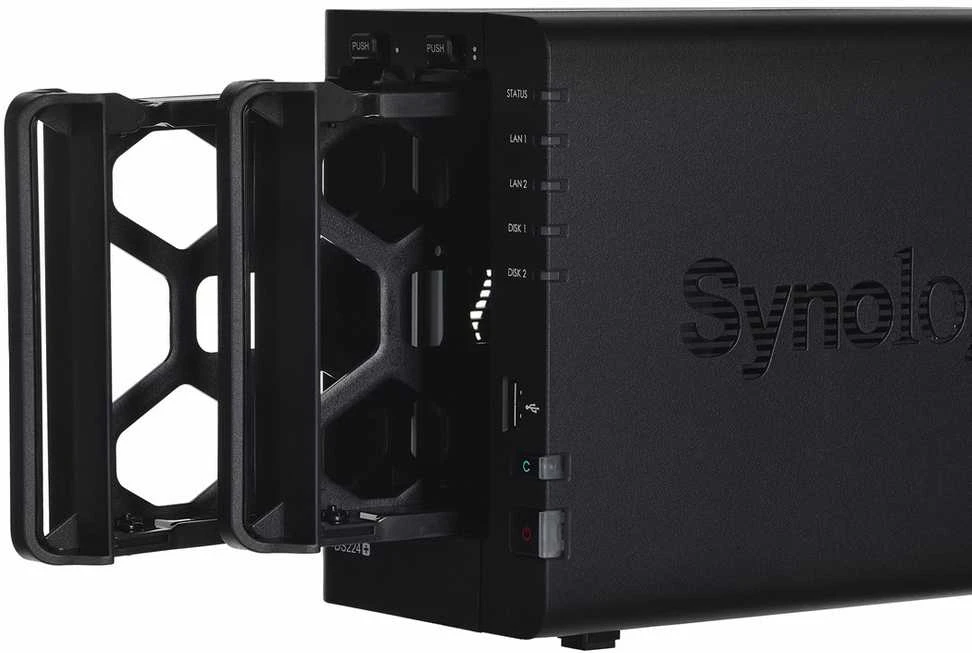 Serveris DS224+ SYNOLOGY NAS STORAGE TOWER 2BAY | Be HDD | Be RAM