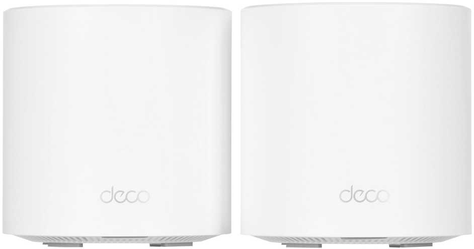 Maršrutizatorius „TP-Link AX1800 Whole Home Mesh Wi-Fi 6“ sistema | Deco X20 (2 pakuotės) | 802.11ax | 1201+574 Mbit/s | 10/100/1000 Mbit/s | Ethernet LAN (RJ-45) jungtys 2 | Tinklelio palaikymas Taip | MU-MiMO Taip | Nėra mobiliojo plačiajuosčio ryšio | Antenos tipas 4xInternal per Deco uni