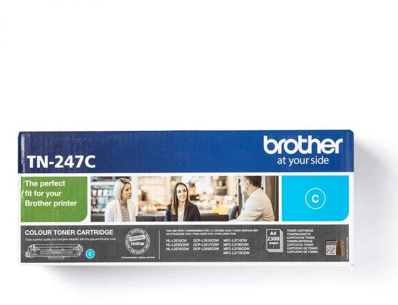 BROTHER TN-247C žydro spalvos tonerio kasetė, 2300 puslapių