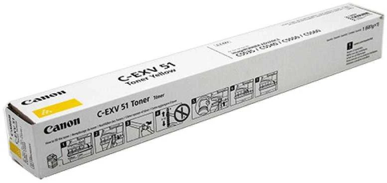 Canon C-EXV 51 (0484C002) Lazerinė kasetė, Geltona