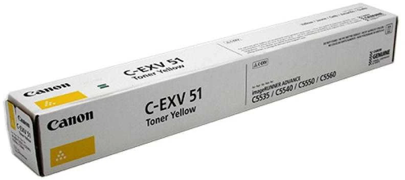 Canon C-EXV 51 (0484C002) Lazerinė kasetė, Geltona