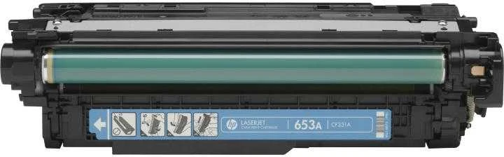 Hewlett Packard (HP) HP 654A žalsvai mėlyna originalioji LaserJet dažų kasetė, spalvota LaserJet M651 (15 000 puslapių)