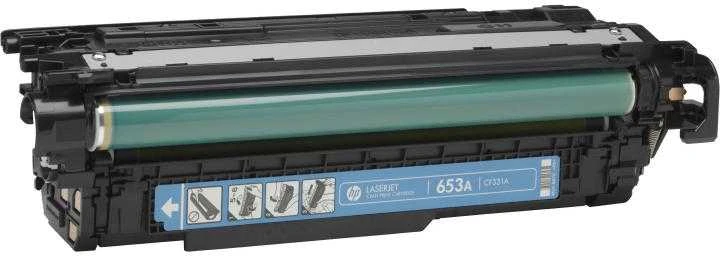 Hewlett Packard (HP) HP 654A žalsvai mėlyna originalioji LaserJet dažų kasetė, spalvota LaserJet M651 (15 000 puslapių)