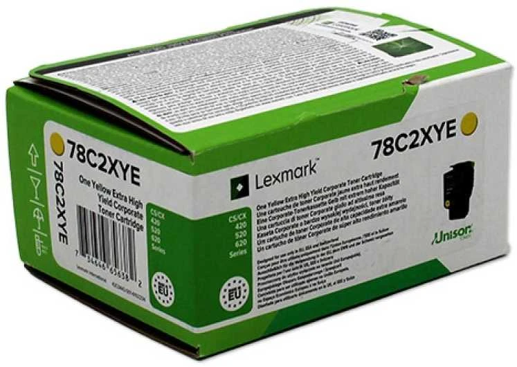 Lexmark itin didelio našumo kontraktinė dažų kasetė | 78C2XYE | Tonerio kasetė | Geltona