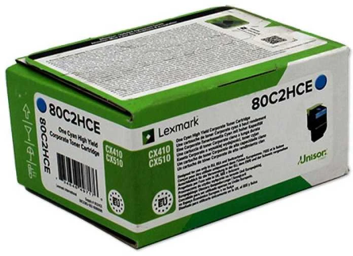 Lexmark 80C2HC0 kasetė, žalsvai mėlyna, 3000 puslapių
