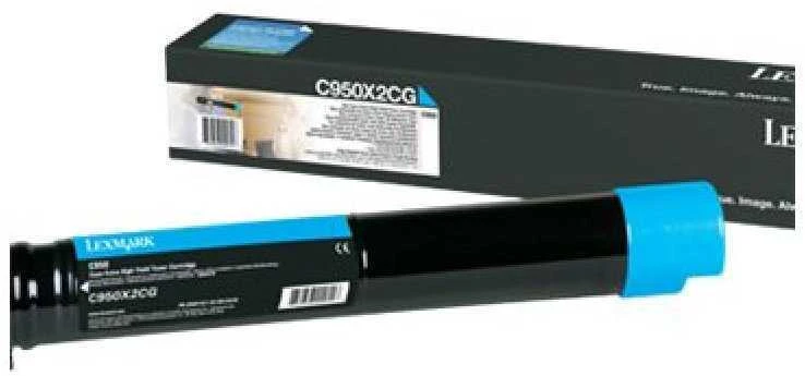 Lexmark C950X2CG | C950 Cyan Extra High Yield Tonerio Cartridge | Kasetė | Žydra spalva