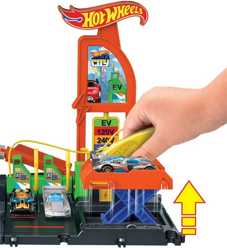 Transporto žaislų komplektas Hot Wheels City Fuel Station