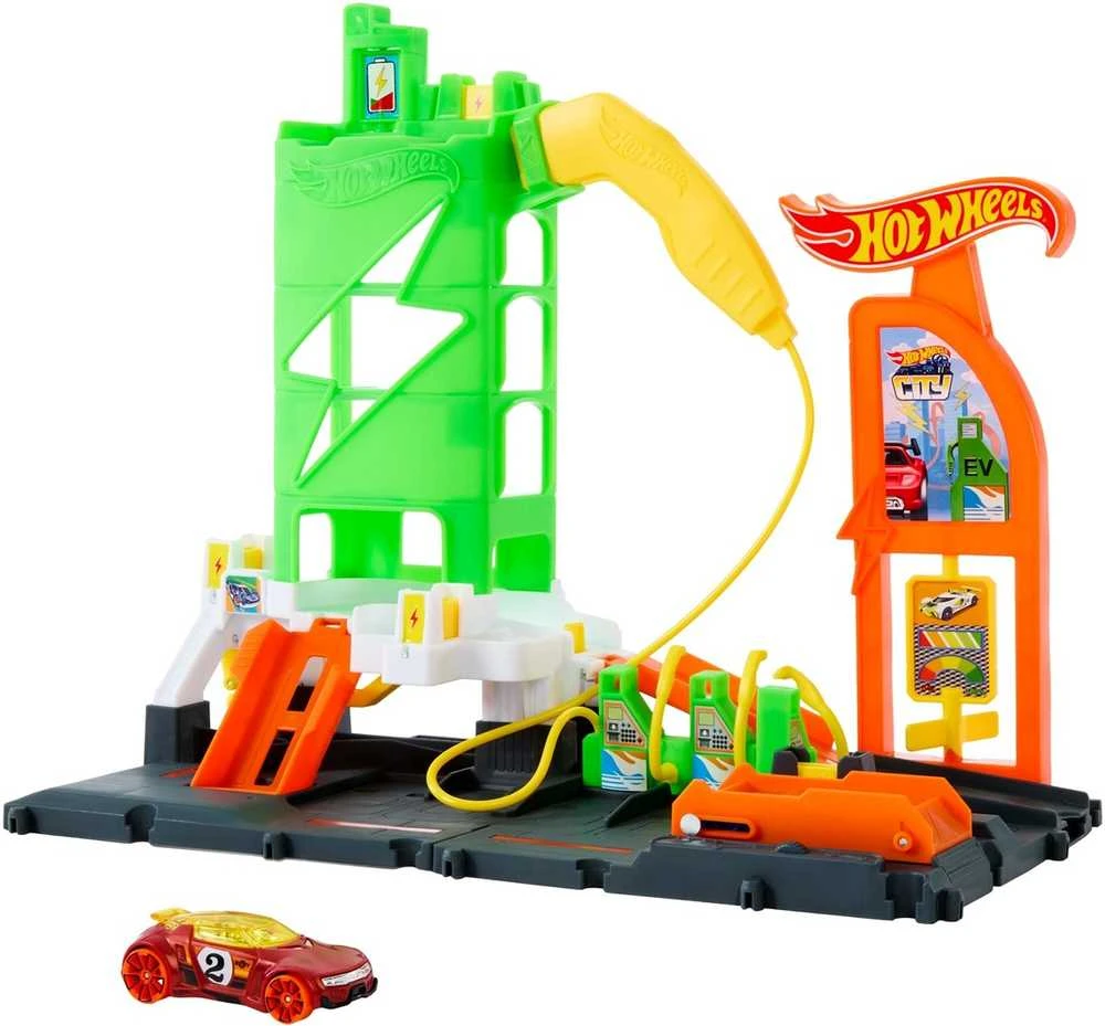 Transporto žaislų komplektas Hot Wheels City Fuel Station