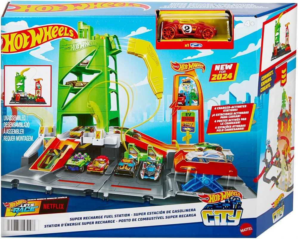 Transporto žaislų komplektas Hot Wheels City Fuel Station