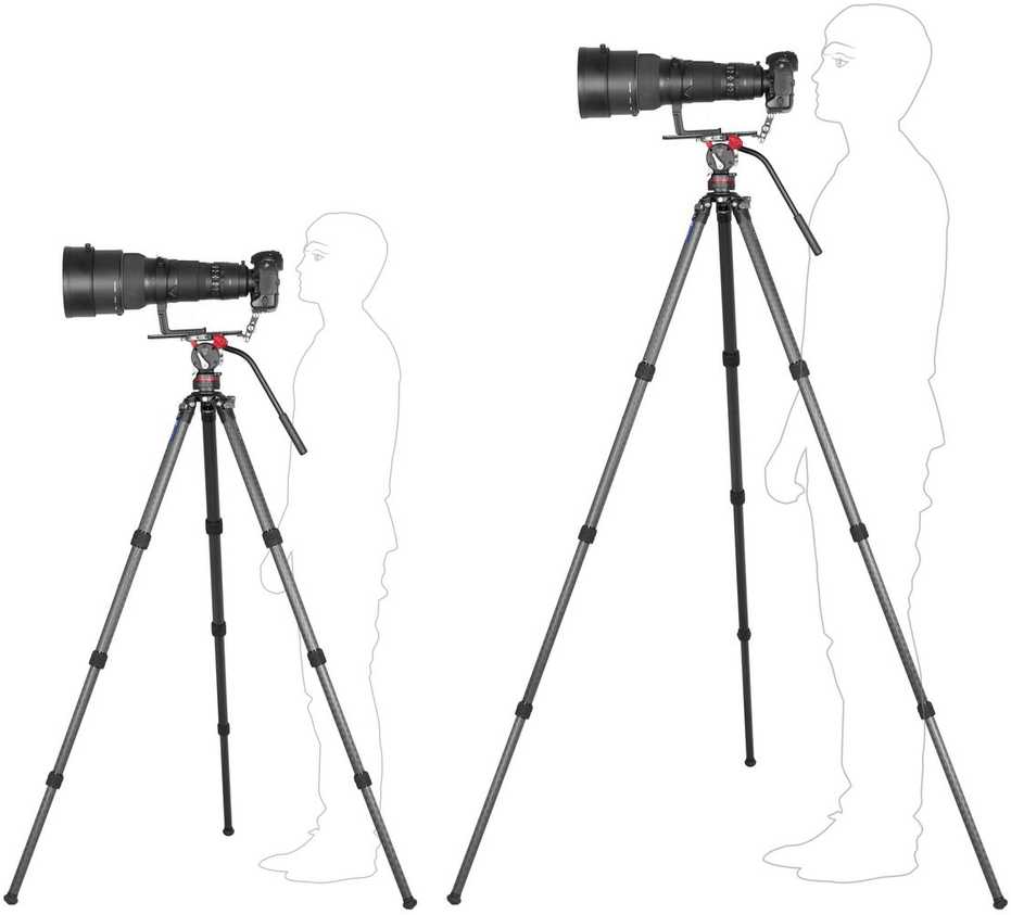 „Leofoto Summit LM-324CL“ anglies pluošto trikojis