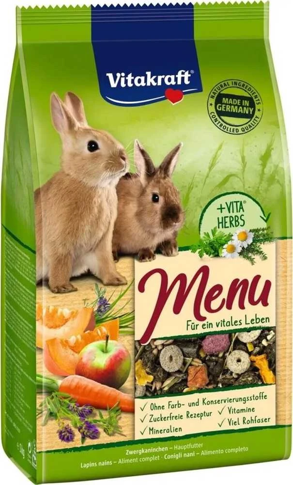 VITAKRAFT MENU VITAL 3kg pašaras jūrų kiaulytėms