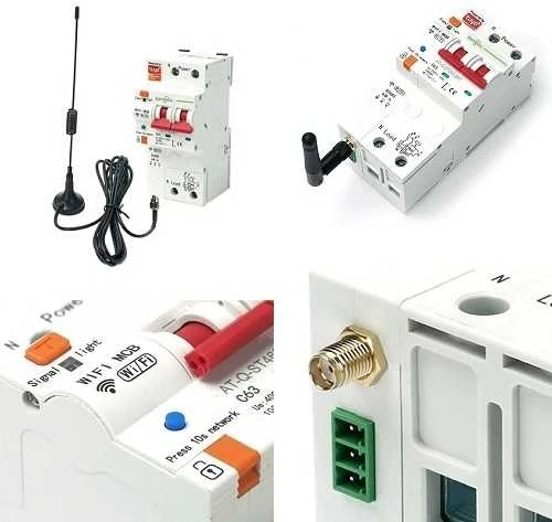 TUYA išmanusis 2 kontaktų automatinis saugiklis - kirtiklis, Wi-Fi, RS485, 80A