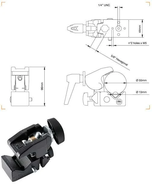 Tvirtinimo Įrankis - Manfrotto Super-clamp Quick Action (Versatile Mounting Solution)
