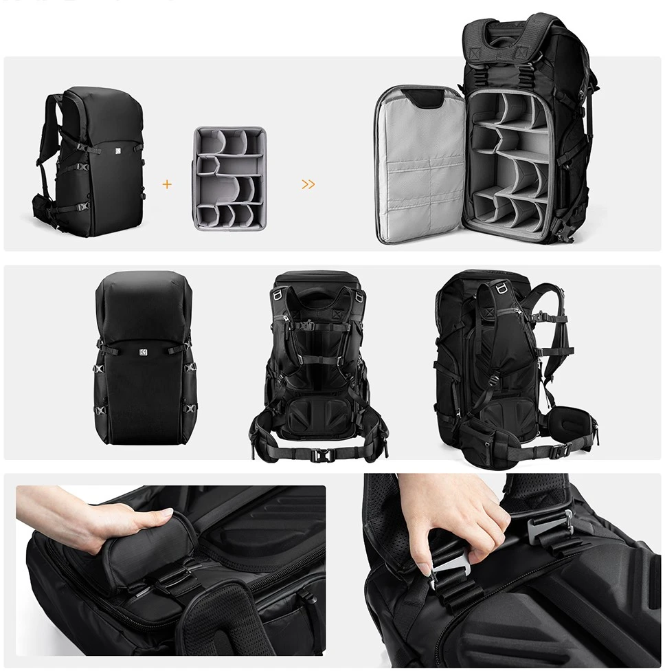 Fotoaparato Krepšys - Ulanzi K&F Concept Star Wander 40L KF13.207V1 Juodas