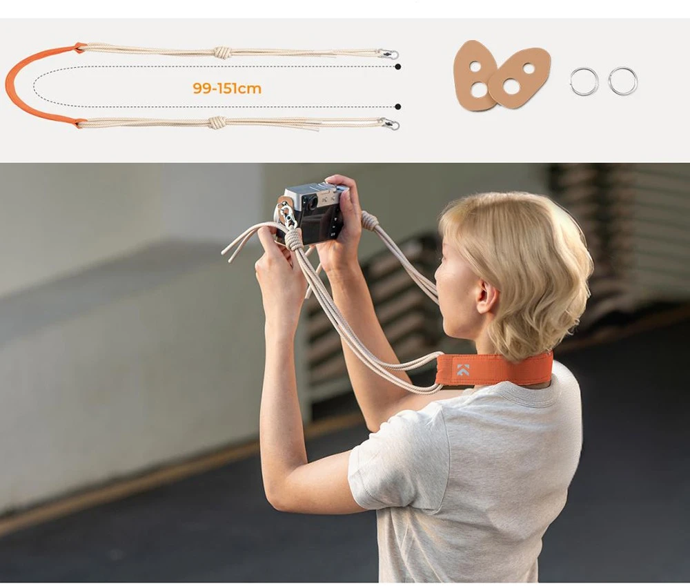 Ulanzi Fotoaparato krepšys per petį telefonui su kamera K&f 5l / Kf13.168 / oranžinis