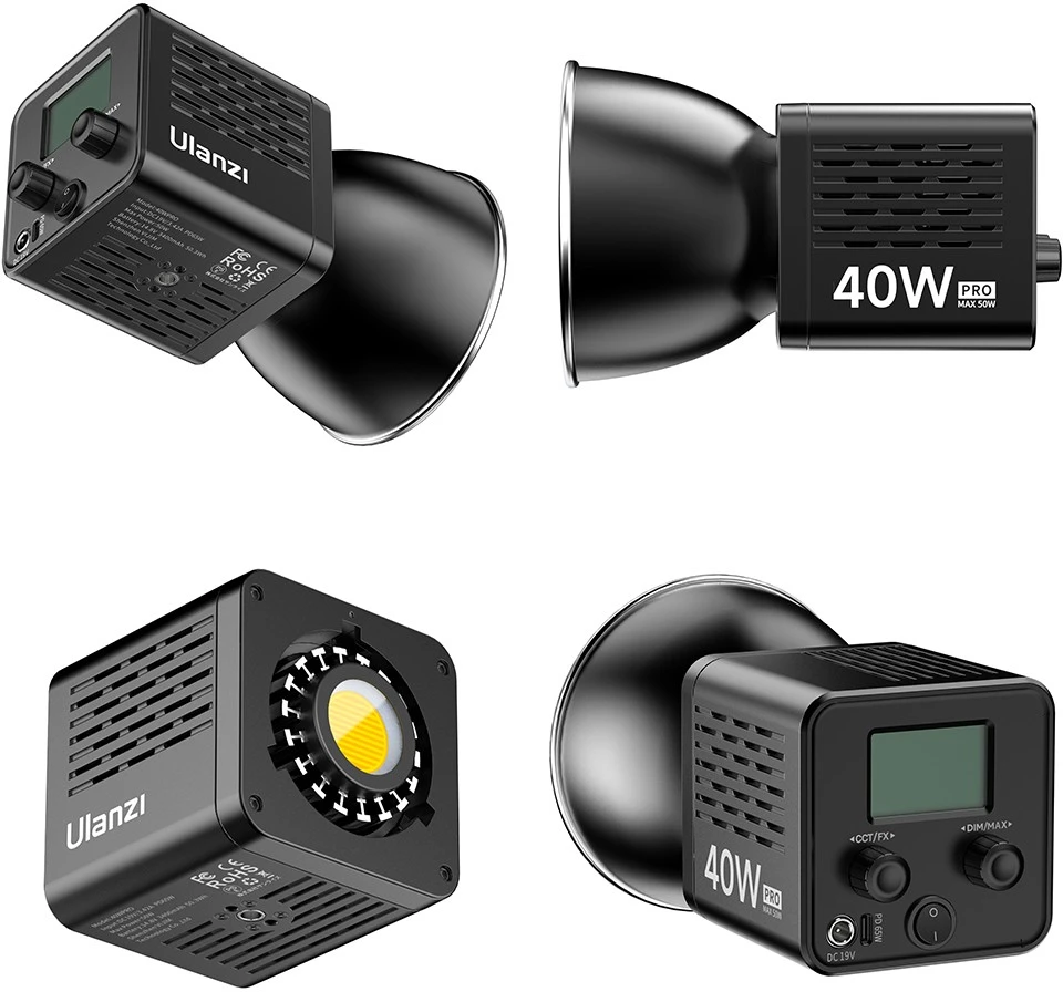 Apšvietimo Įranga - ULANZI L023 40W Pro LED Šviesa 2500-6500K Mini Bowens