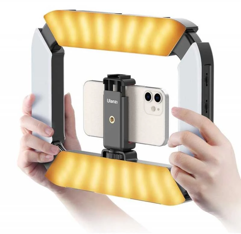 Ulanzi LED šviestuvas su išmaniojo telefono adapteriu U200 - WB (2500 K - 8500 K)