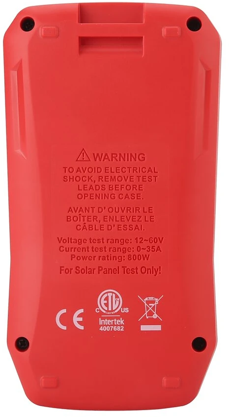 Uni-t Matavimo Priemonė - UT673PV Fotovoltinės Plokštės Parametrų Matuoklis, Maksimali Galia, Įtampa, Srovė, Juoda