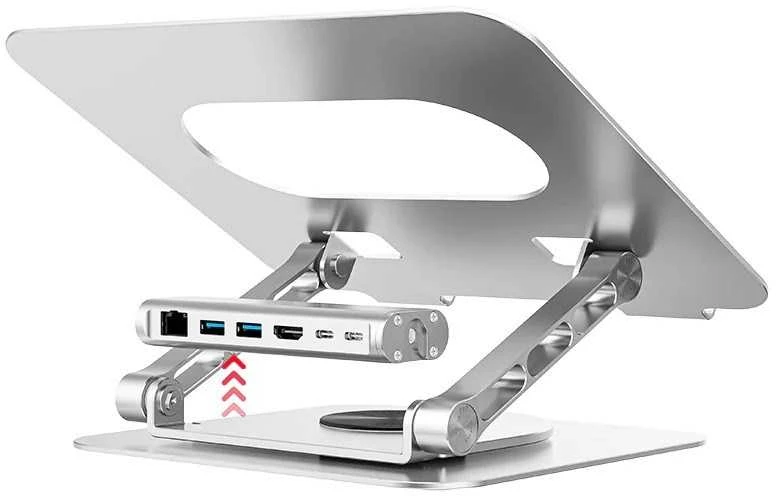 Unitek stovas nešiojamam kompiuteriui su integruotu USB-C hub