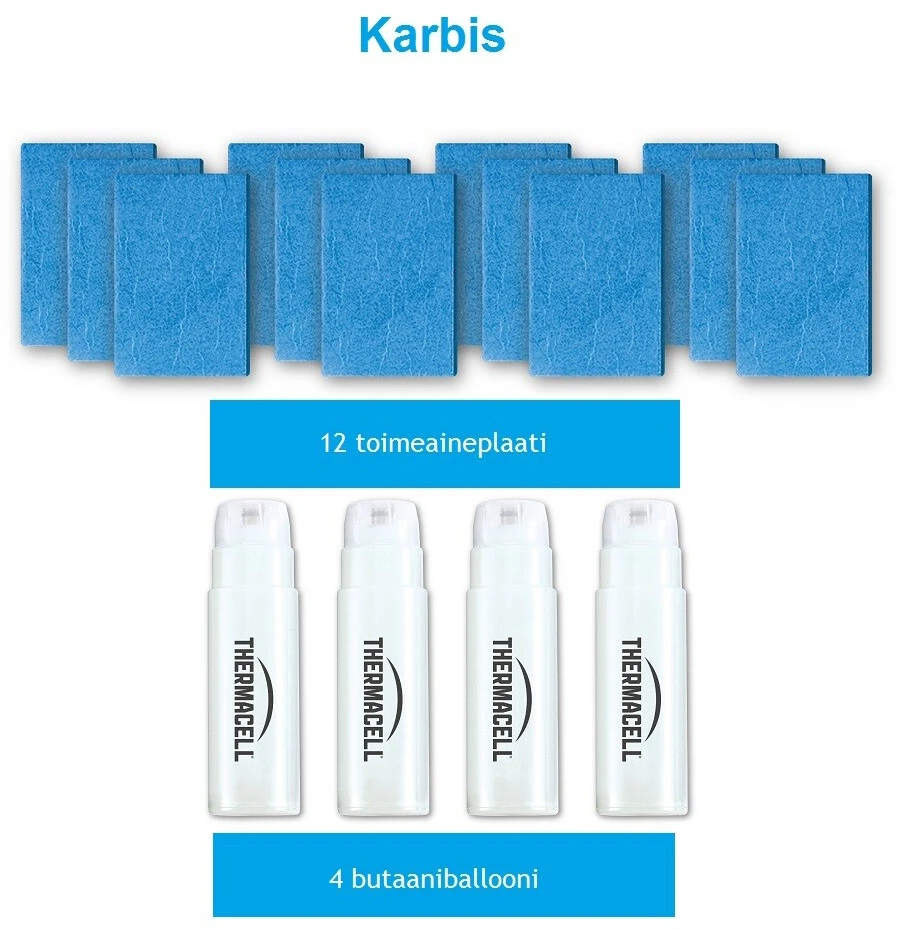 Uodų Atbaidymo Papildymas - Thermacell 48 Valandoms, 12 Plokštelių, 4 Kuro Kasetės